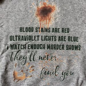 Murder Shows Poem Hoodie Gray 2XL